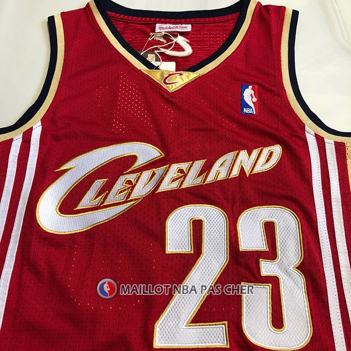 Maillot Cleveland Cavaliers LeBron James NO 23 Mitchell & Ness 2003-04 Rouge